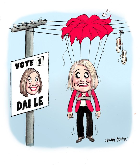 Bad landing for  Kristina Keneally