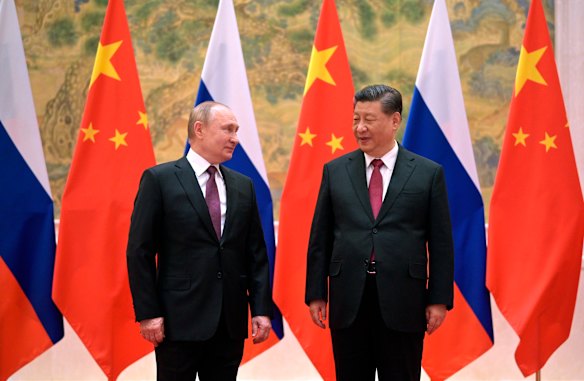 Russian President Vladimir Putin and Chinese President Xi Jinping in Beijing earlier this month.