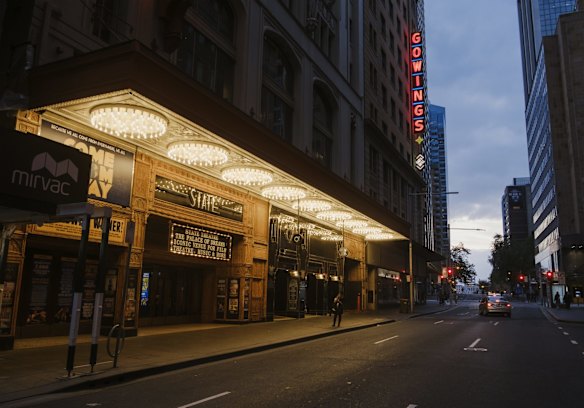 The Sydney CBD has seen patronage severely reduced. State Theatre on Market St. Sydney.
March 24, 2020.