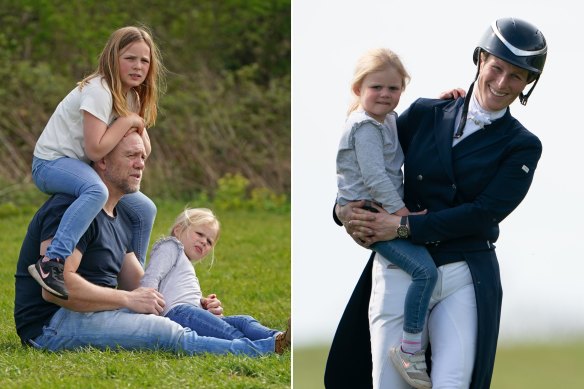 Royal parents Mike and Zara Tindall, pictured with their children Mia (with long hair) and Lena Elizabeth (pictured in both photographs), are just the latest parents to be praised for being “fun” parents.  