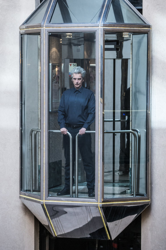Capaldi travels to another dimension - the ground floor of his Melbourne hotel.