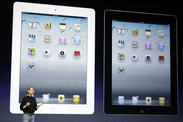 Apple CEO Steve Jobs presents the iPad 2