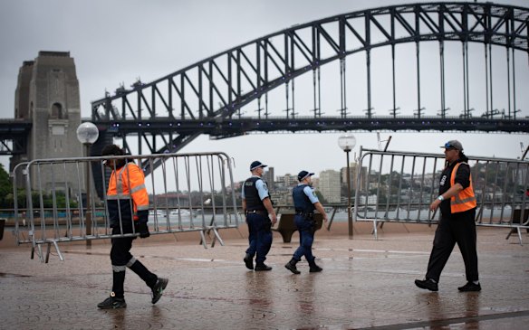 Views within the Green Zone at the Opera House on New Years Eve. All of the Sydney Harbour foreshore has been locked down to prevent the further spread of COVID-19.
