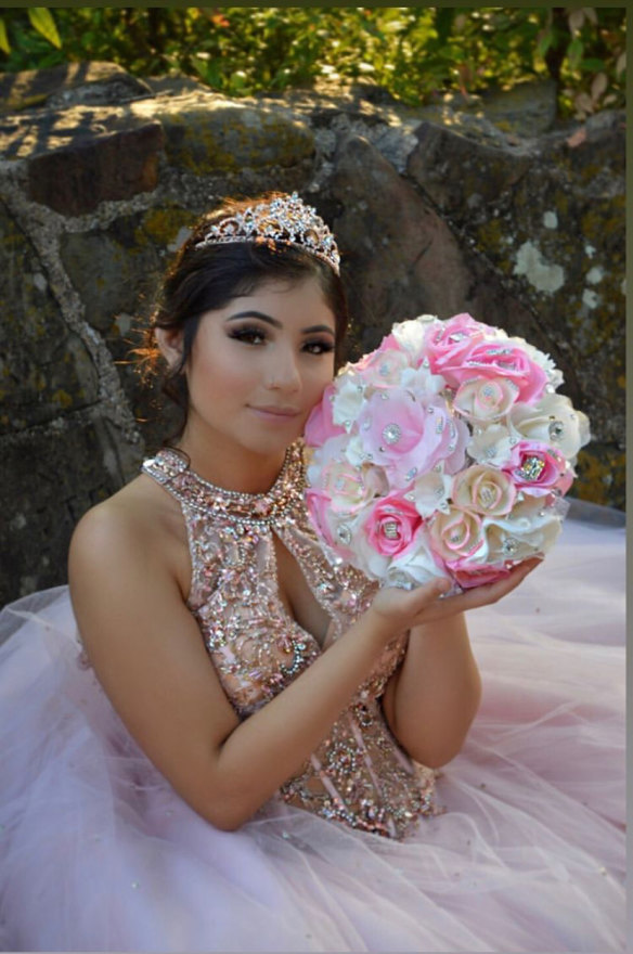 Genesis Ruiz, celebrating her quinceanos in Dallas. 