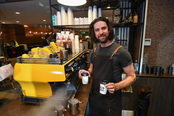 Cafe owner Lachlan Murrell