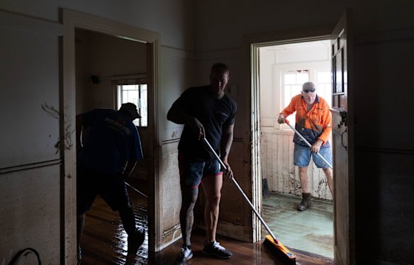 Bruno Temporini's Wardell home in the Northern Rivers region was inundated with flood waters. Bruno, who has stage 4 cancer, is unable to do any cleaning, but a large group of volunteers have taken charge and are doing it for him.