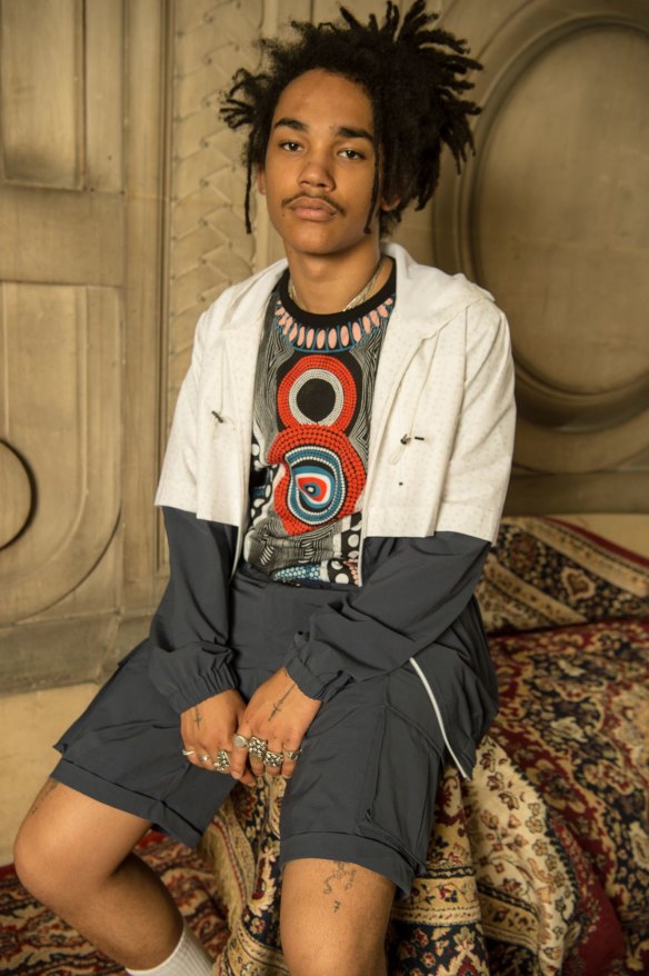 A model wearing a design from the Les Benjamins spring/summer 2018 collection.