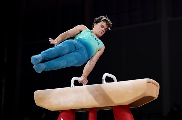 Hoping for glory: Australian gymnast Jesse Moore. 