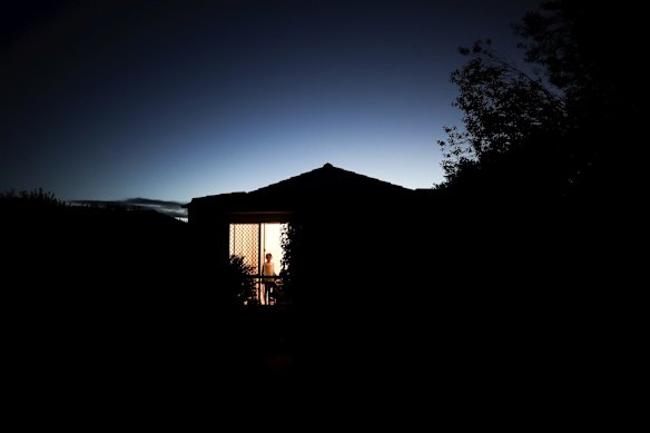 Ava Ellinghausen in her room as she learns to cope with the new social distancing measures introduced to combat the spread of COVID-19.