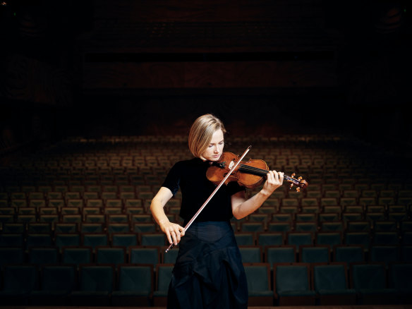 Violinist Satu Vansku at the Melbourne Recital Centre.
