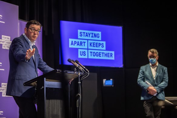 SEPTEMBER 27. Victorian Premier Daniel Andrews addresses the media at his daily briefing.