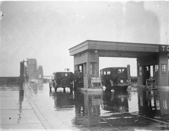 The Sydney Harbour Bridge toll booths.