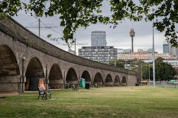 The Glebe Railway Viaduct, Wentworth Park.