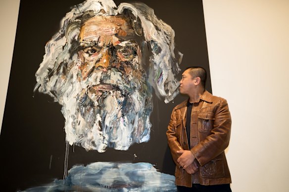 Anh Do won the 2017 Archibald Prize People's Choice Award for his portrait of Jack Charles at the Art Gallery of NSW in Sydney.