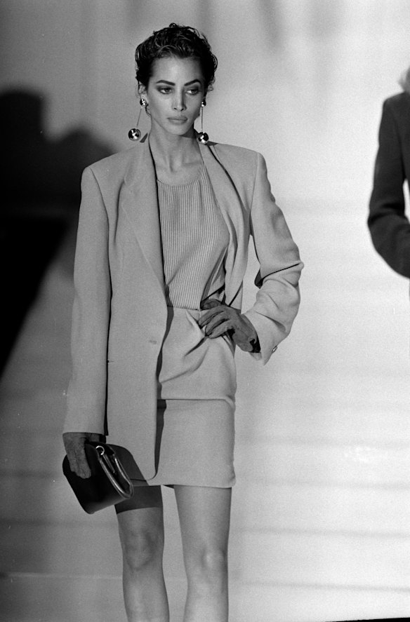 Modelling for Armani in 1991.
