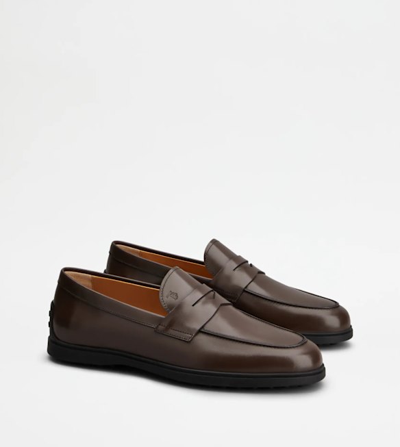 Vintage brown loafers are a favourite of Cocquerel’s.