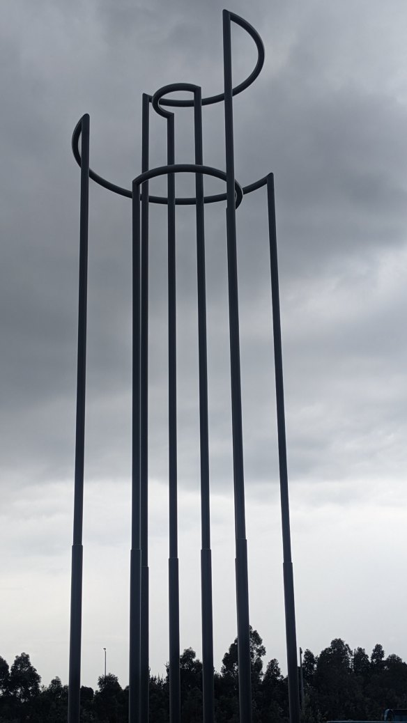 Compass 23 by Natasha Johns-Messenger has just been installed at the Cranbourne Road exit.