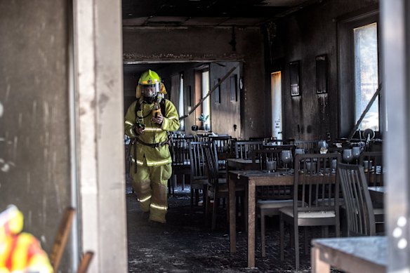Two Olive restaurants subject to arson attack. Hawker location.