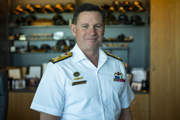 Navy chief Mark Hammond spent much of his career as a submariner. 