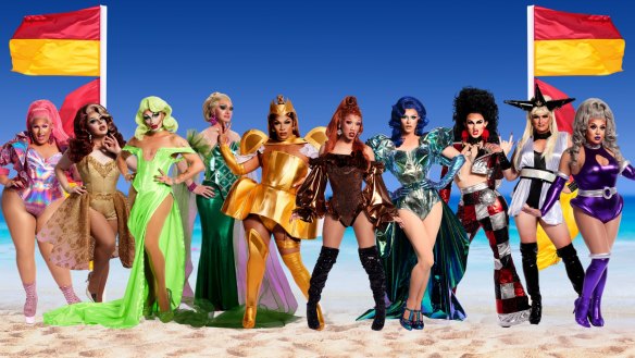 The competitors on the new season of RuPaul’s Drag Race Down Under.