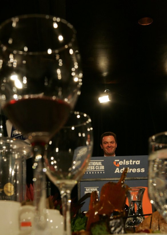 Parliamentary Secretary for Health and Ageing Chris Pyne addresses the National Press Club on 1st December 2004.