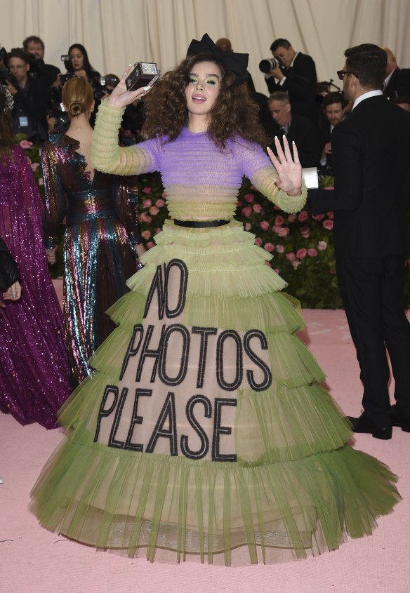 Hailee Steinfeld attends The Metropolitan Museum of Art's Costume Institute benefit gala celebrating the opening of the "Camp: Notes on Fashion" exhibition on Monday, May 6, 2019, in New York. (Photo by Evan Agostini/Invision/AP)