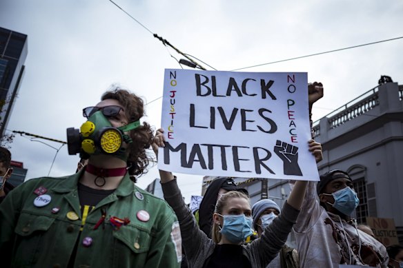 Black Lives Matter rally Melbourne.
