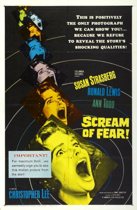 A poster for the 1961 Hammer horror film 