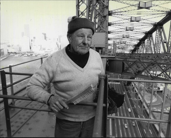 Air Oke, 64, in 1980. Mr Oke was one of 76 maintenance staff working on the bridge at the time.