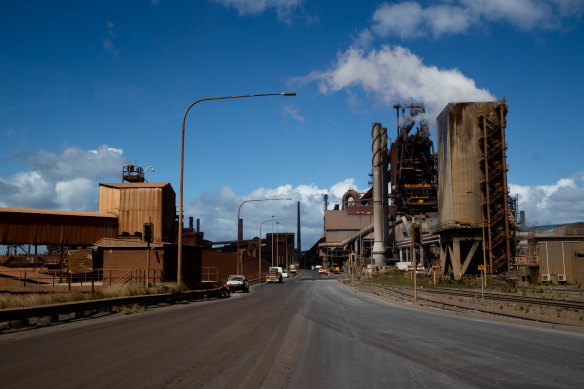 BlueScope’s No.5 blast furnace. The company is betting existing technology has a few decades to run.