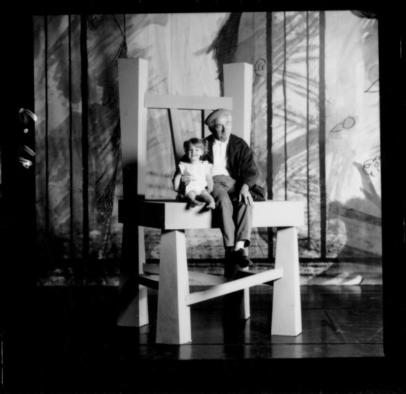 Bertie, as a young girl, with father Charles Blackman.