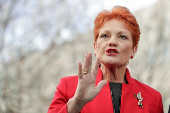 One Nation leader Pauline Hanson was asked whether she was the 'Queen of the Senate'. 