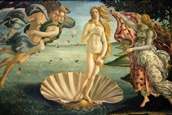 Sandro Botticelli's The Birth of Venus, painted in 1485.