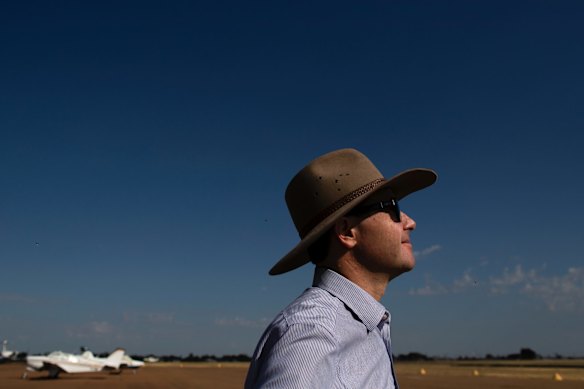 Minister for Agriculture and Water Resources David Littleproud at Longreach, Queensland.