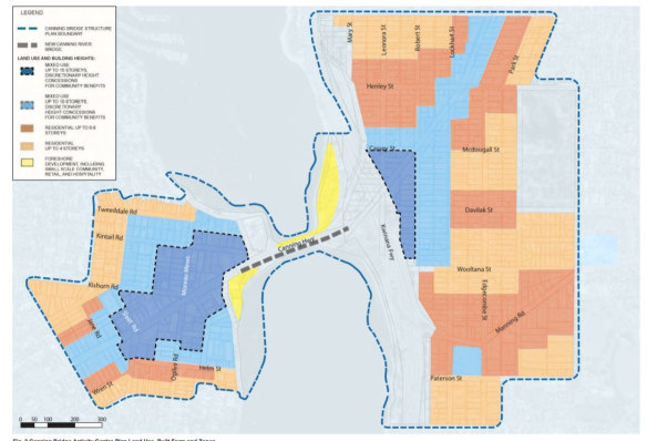 Proposed height limits and setbacks are still the subject of a review of the Canning Bridge Activity Centre Plan.