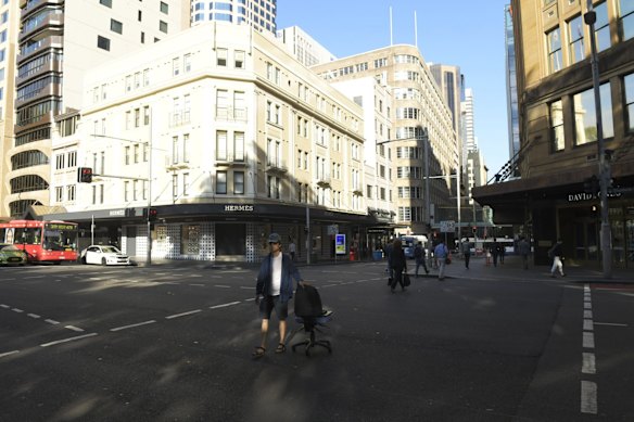 Only essential workers are supposed to move through the city due to the coronavirus lockdown.