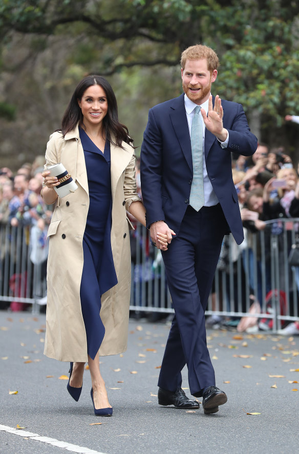 Meghan wearing Dion Lee.