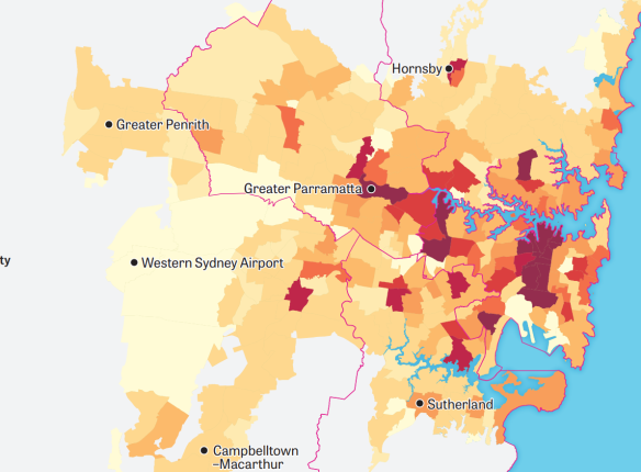 Australian Bureau of Statistics Census and NSW Department of Planning and Environment dwelling forecasts for 2036.