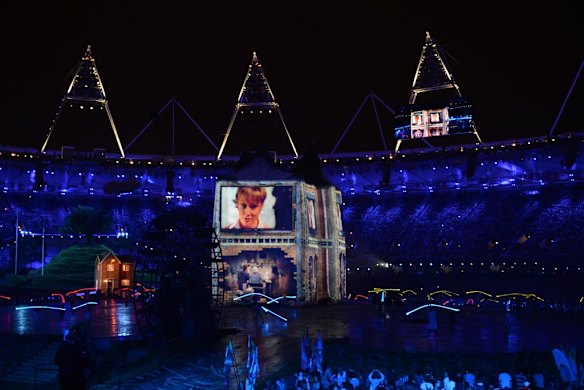 Musical performance during the Opening Ceremony of the London 2012 Olympic Games.