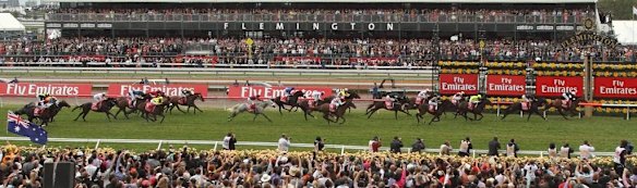 Green Moon wins the Melbourne Cup.