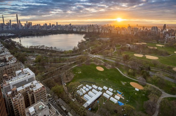 The Samaritan's Purse Field hospital set up to treat COVID-19 cases in New York in 2020.