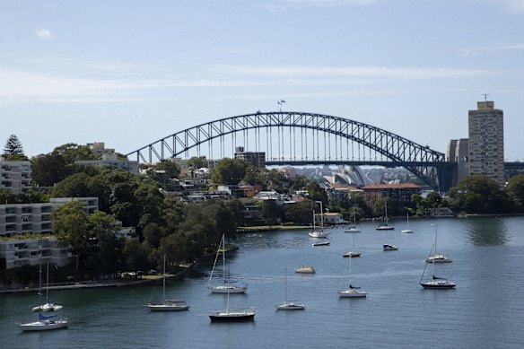 View of Berry Bay in Waverton, Sydney.