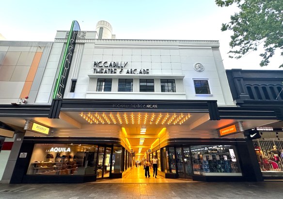 Piccadilly Theatre: the arcade is filling up, but the theatre is awaiting an operator.