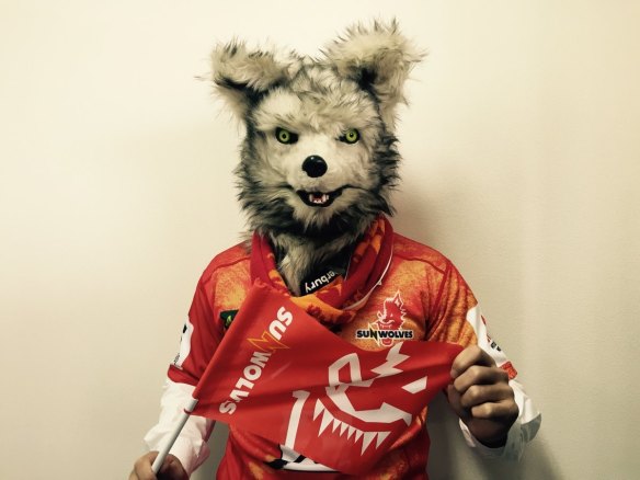 The Japan Sunwolves\' mascot Pinging in their first season of Super Rugby in 2016.