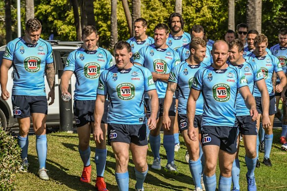 Paul Gallen leads his troops out.