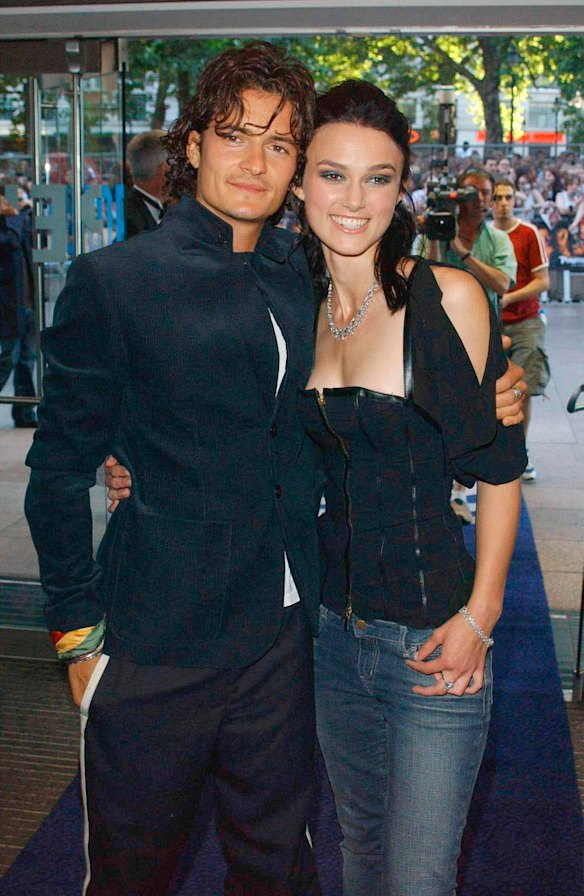 2003: Keira Knightley wears a pair of low-rise jeans to the Pirates of the Caribbean premiere, with matching 2000 staple, a corset top.