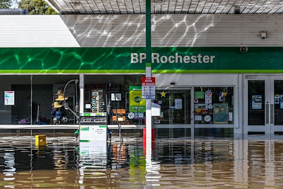 Flood waters devastate the town of Rochester in central Victoria.