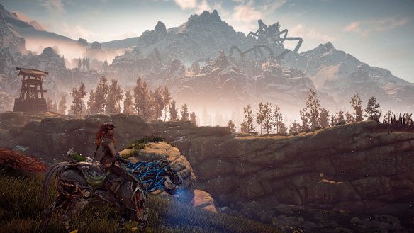 Riding a machine in the Sacred Land.