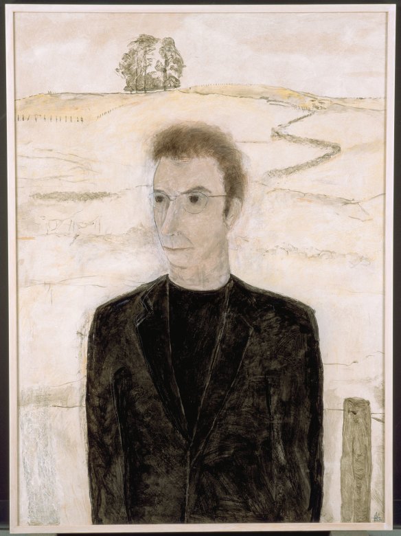 Peter Carey in Kelly Country, 2000, by Bruce Armstrong. Collection: National Portrait Gallery. Purchased with funds from the Basil Bressler Bequest 2001.
