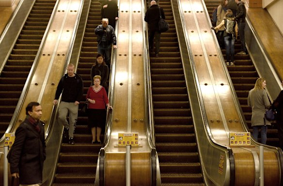 The old wooden escalators at Wynyard Railway Station are some of the few remaining wooden escalators in use around the world and who's fate is to be decided soon with the major upgrading of the station.